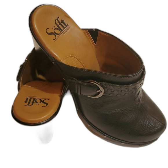 NWOT Söfft Leather Clogs Size 7 ½ - Picture 5 of 7